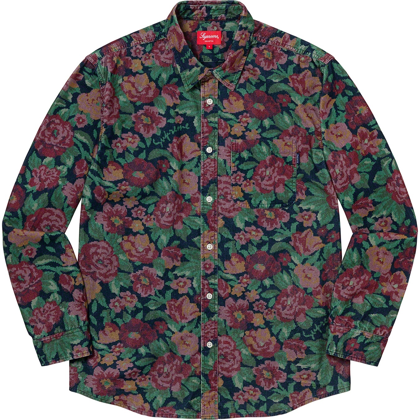 Digi Floral Corduroy Shirt view 5